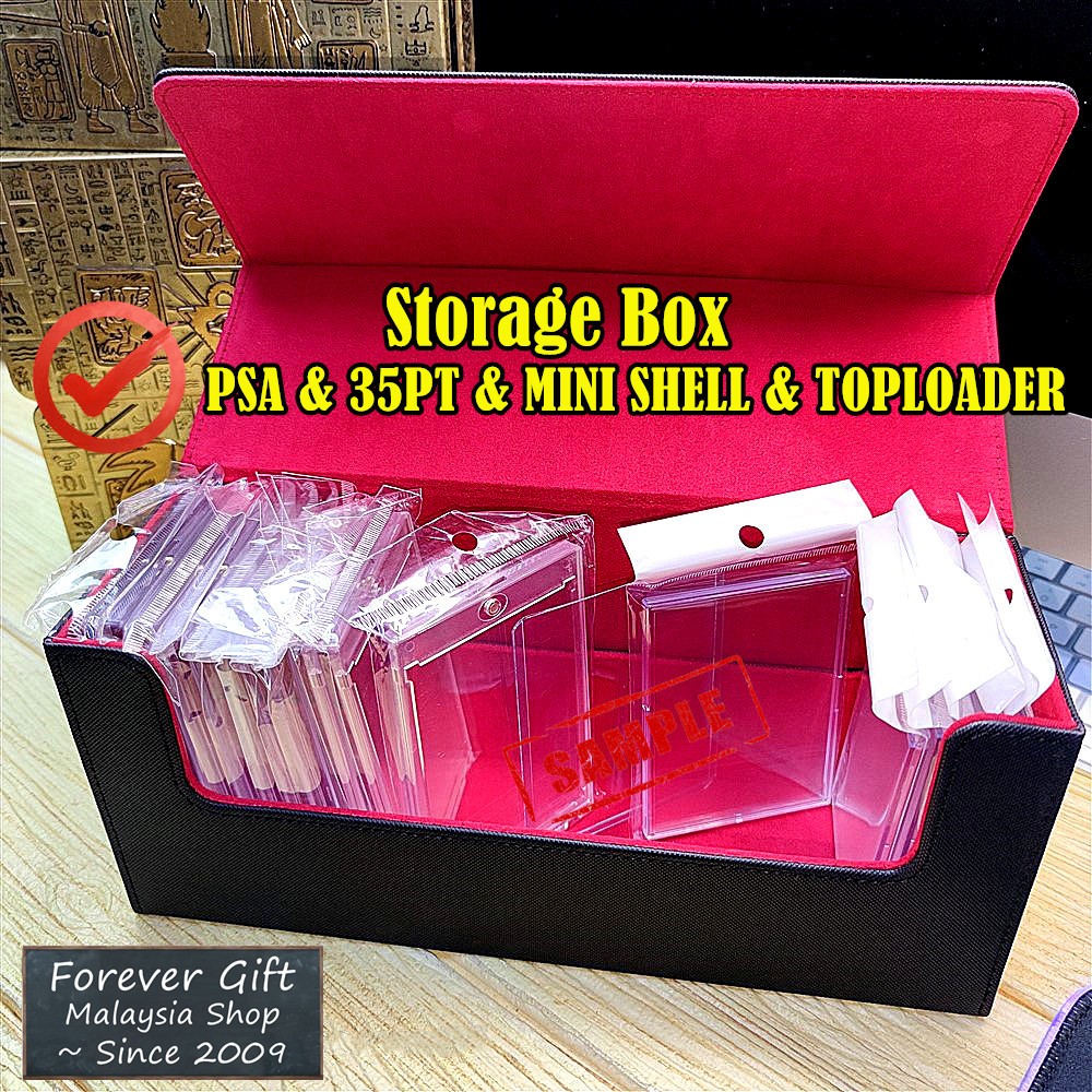 TCG Deck Box Toploader 35PT Kotak Kad | Card Storage Box For PSA BGS ...