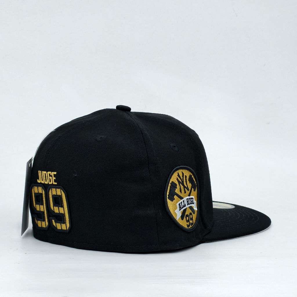Full Cap Ready Stock Judge All rise 99 NY Gold black Fitted baseball ...