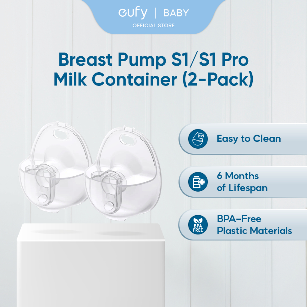 eufy Original Milk Container (2 Pack) for Wearable Breast Pump E10