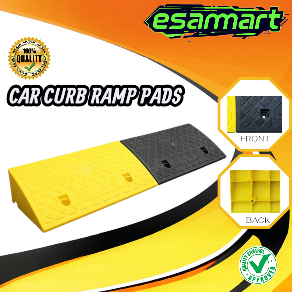 Heavy Duty Rubber Road Driveway Curb Ramp Kerb Wheelchair Car Bike ...