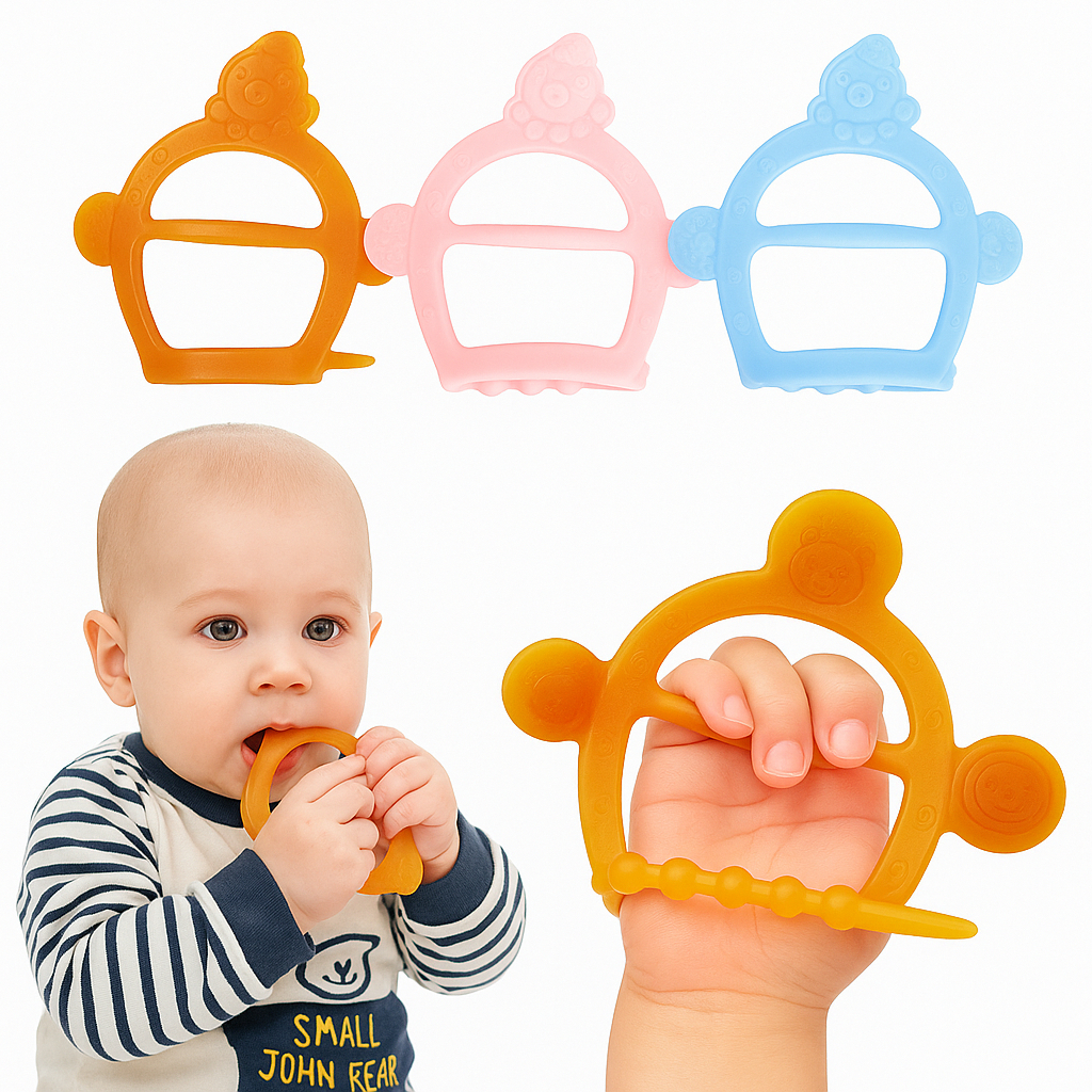 Wristband Hand Teether Baby Silicone Anti-Eating Anti-Biting Soother ...
