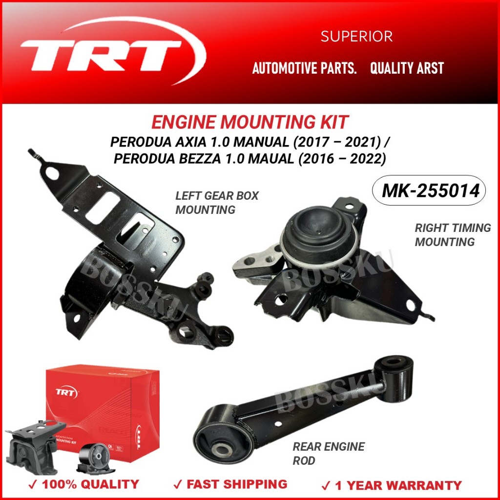 TRT BRAND ENGINE MOUTNING - MK-255014 PERODUA AXIA VVTI 2017-2022 1.0 ...