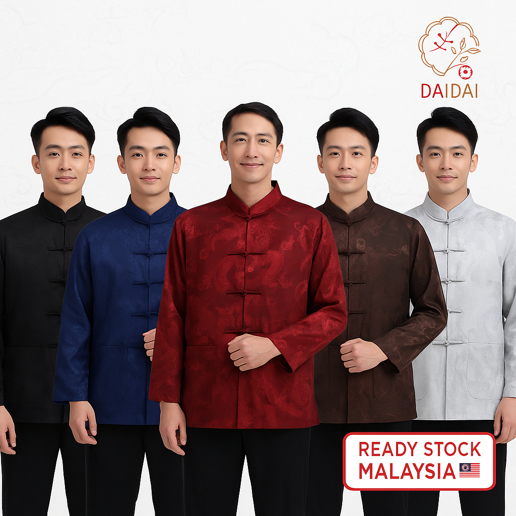 daidai (Ready Stock) 唐装男长袖汉服 Men Samfu Traditional Long Sleeve Cina ...