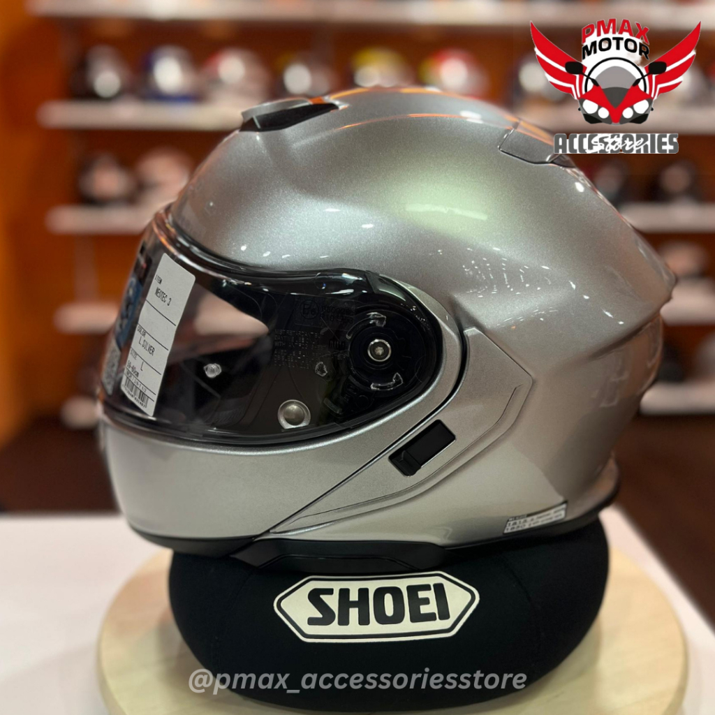 SHOEI Neotec 3 Plain Colour Helmet Neotec 3 L. Silver, Full Face Flip ...