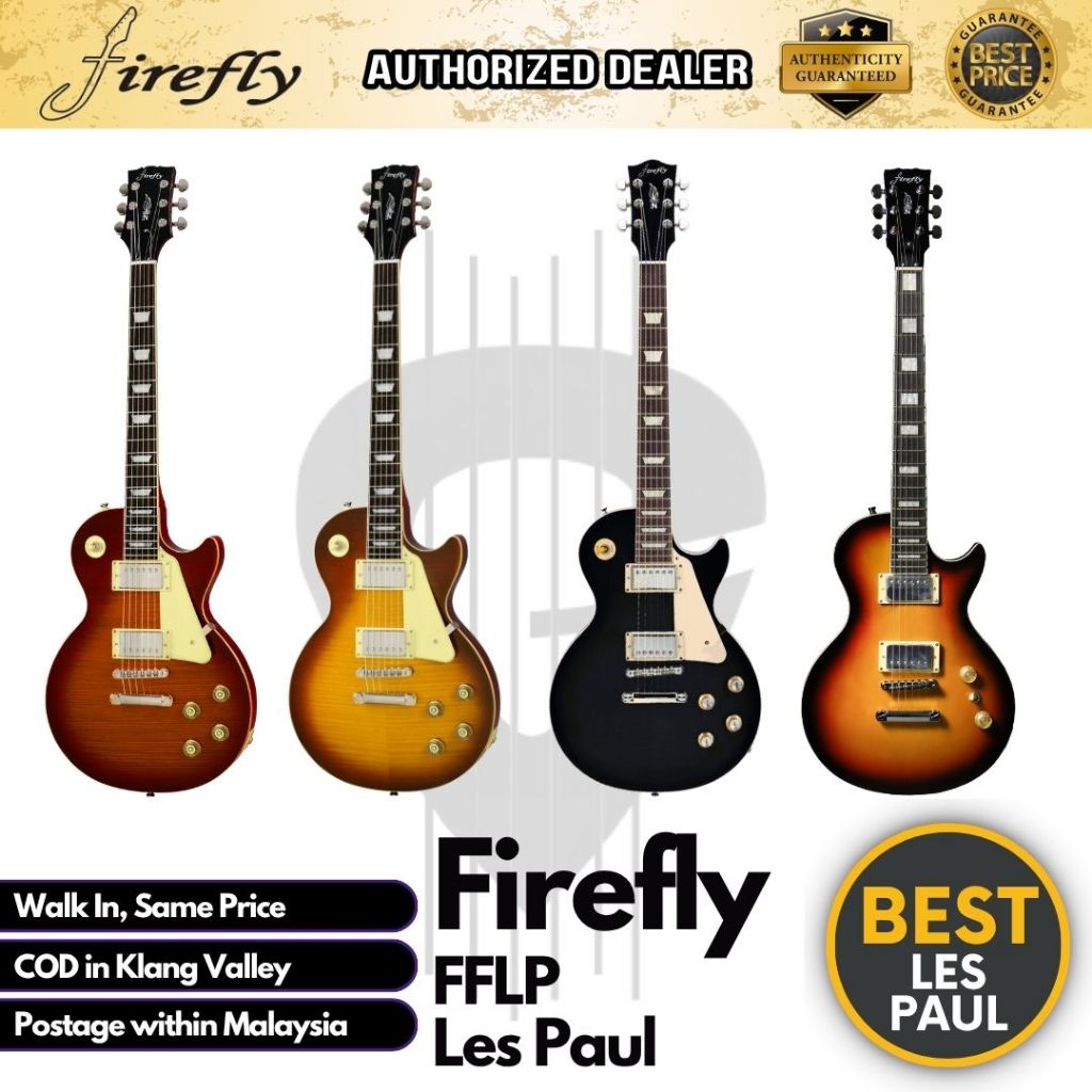 Firefly Les Paul Design Electric Guitar with Double Closed Humbucker ...