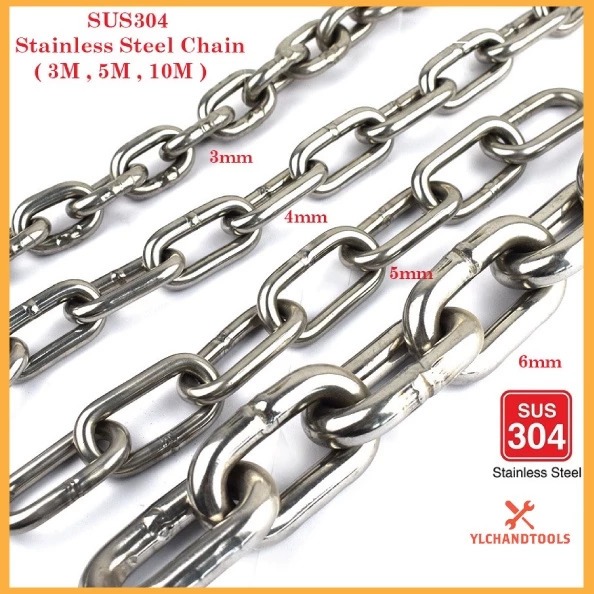 3MM SUS304 STAINLESS STEEL CHAIN RANTAI ( 150Meter ) | Shopee Malaysia