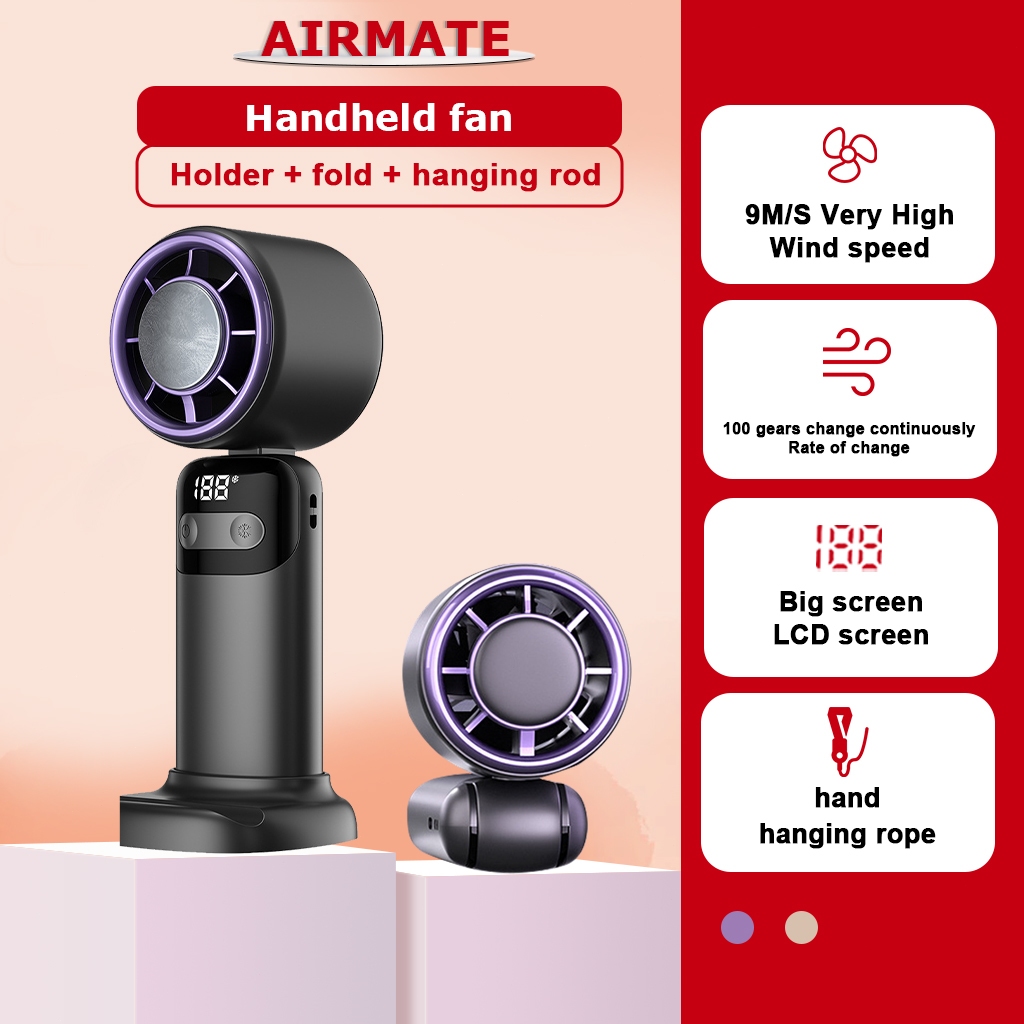 【Opening promotion】Airmate cooling Foldable Hand mini Fans Portable ...