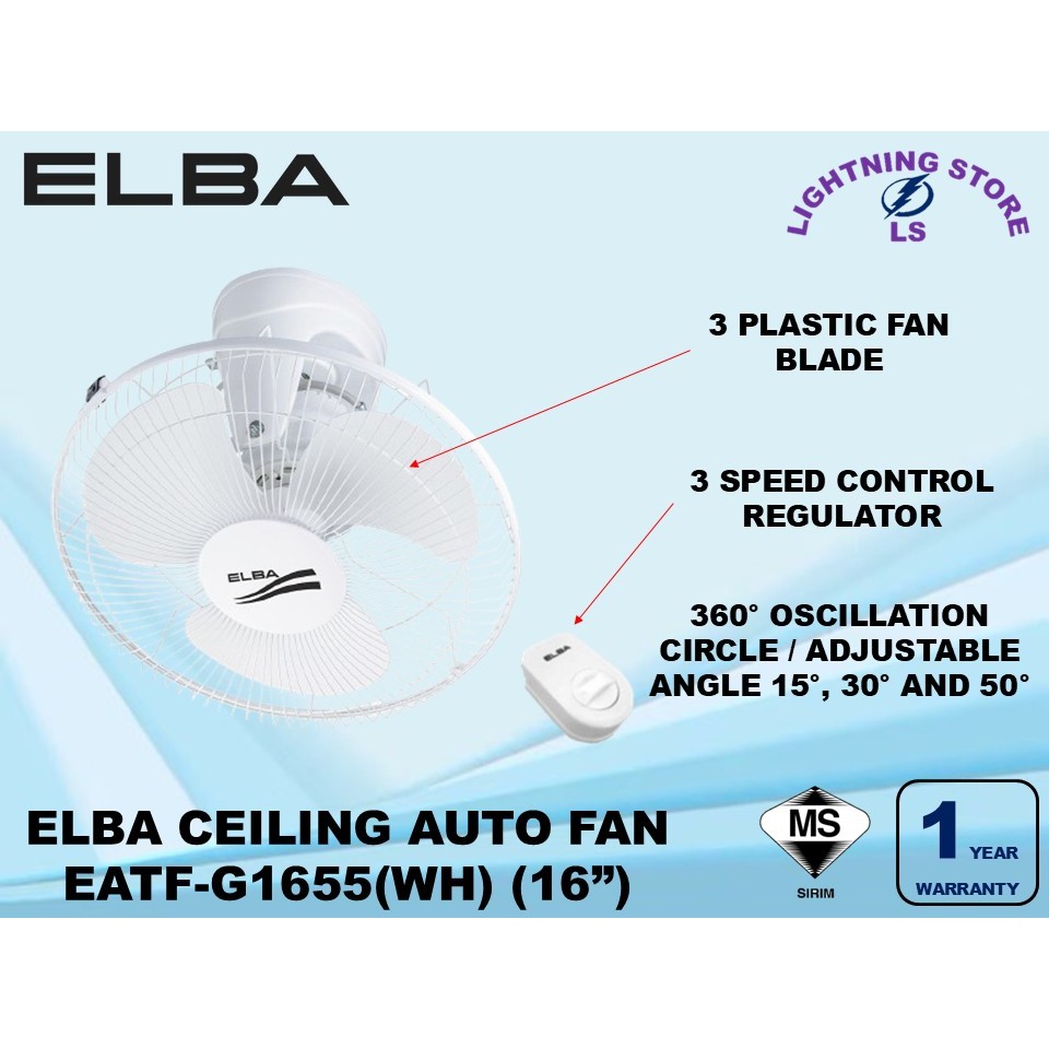 Elba Ceiling Type Auto Fan (16