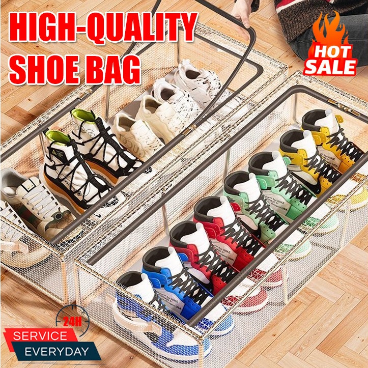 【BUY 1 TAKE 1】Large Capacity Foldable Shoes Storage Box PVC Waterproof ...