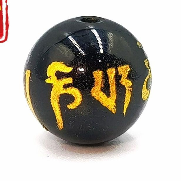 六畐天珠6F Dzi 】 配珠（六字真言桶珠、六字真言圆珠、朱砂