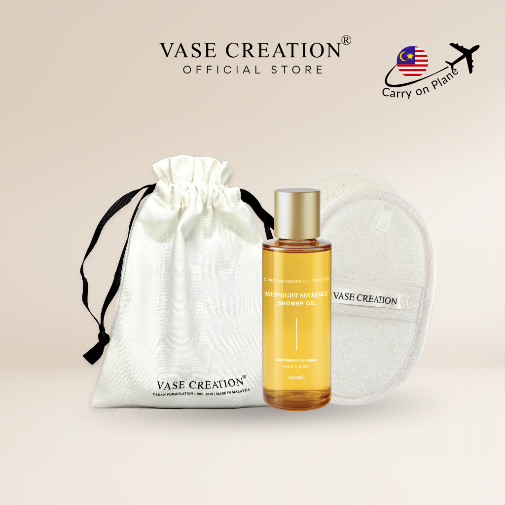 Vase Creation Wanderlust Shower Travel Kit - Shower Oil, Loofah Pad ...