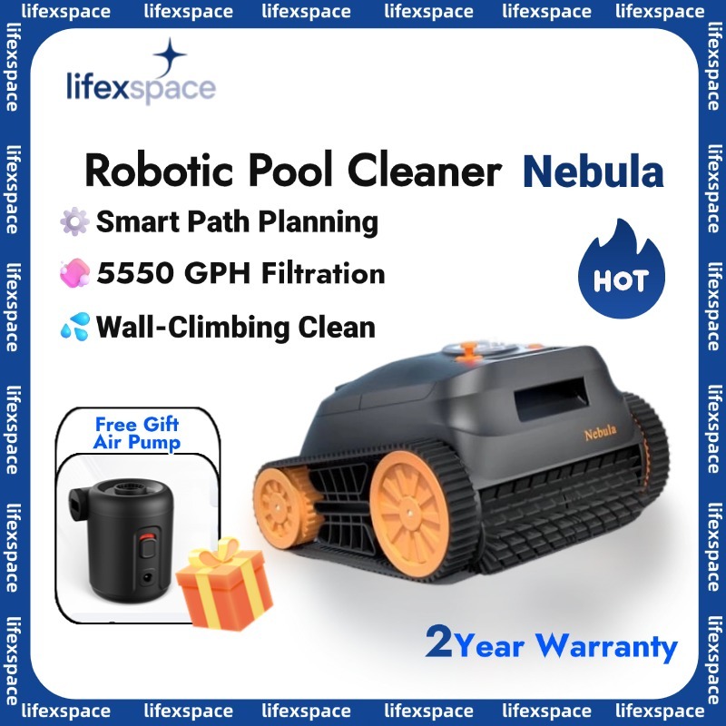 CLIBOT Nebula Robotic Pool Cleaner Cordless Smart Clean for Floor/Walls ...