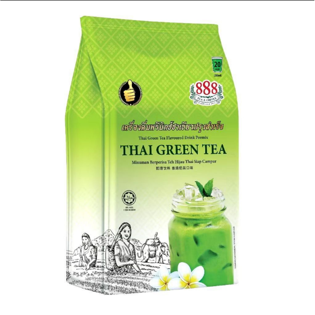 888 THAI GREEN TEA FLAVOURED/ DRINK PREMIX/ PREMIX MINUMAN BERPERISA ...