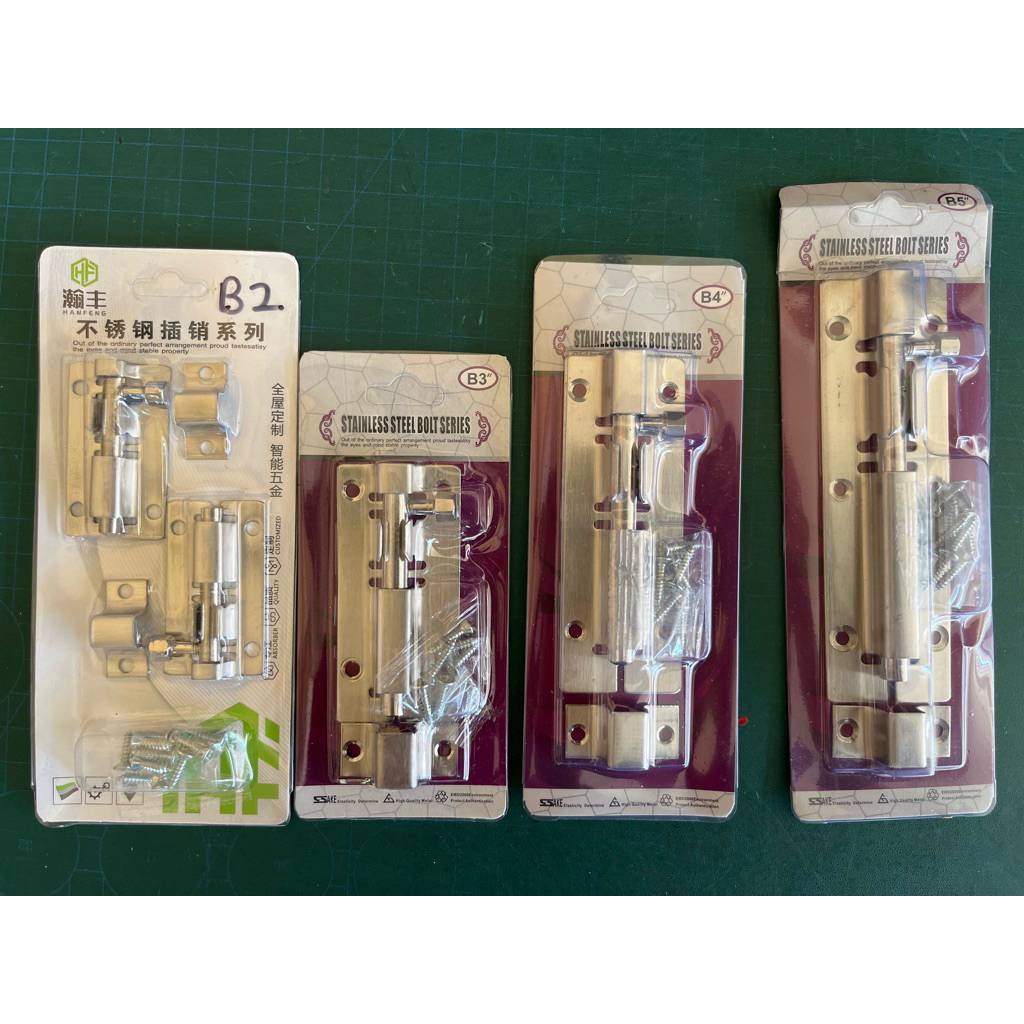 【Ready stock】2-5 Inches Stainless steel Door Latch/ Door Lock/ Barrel ...