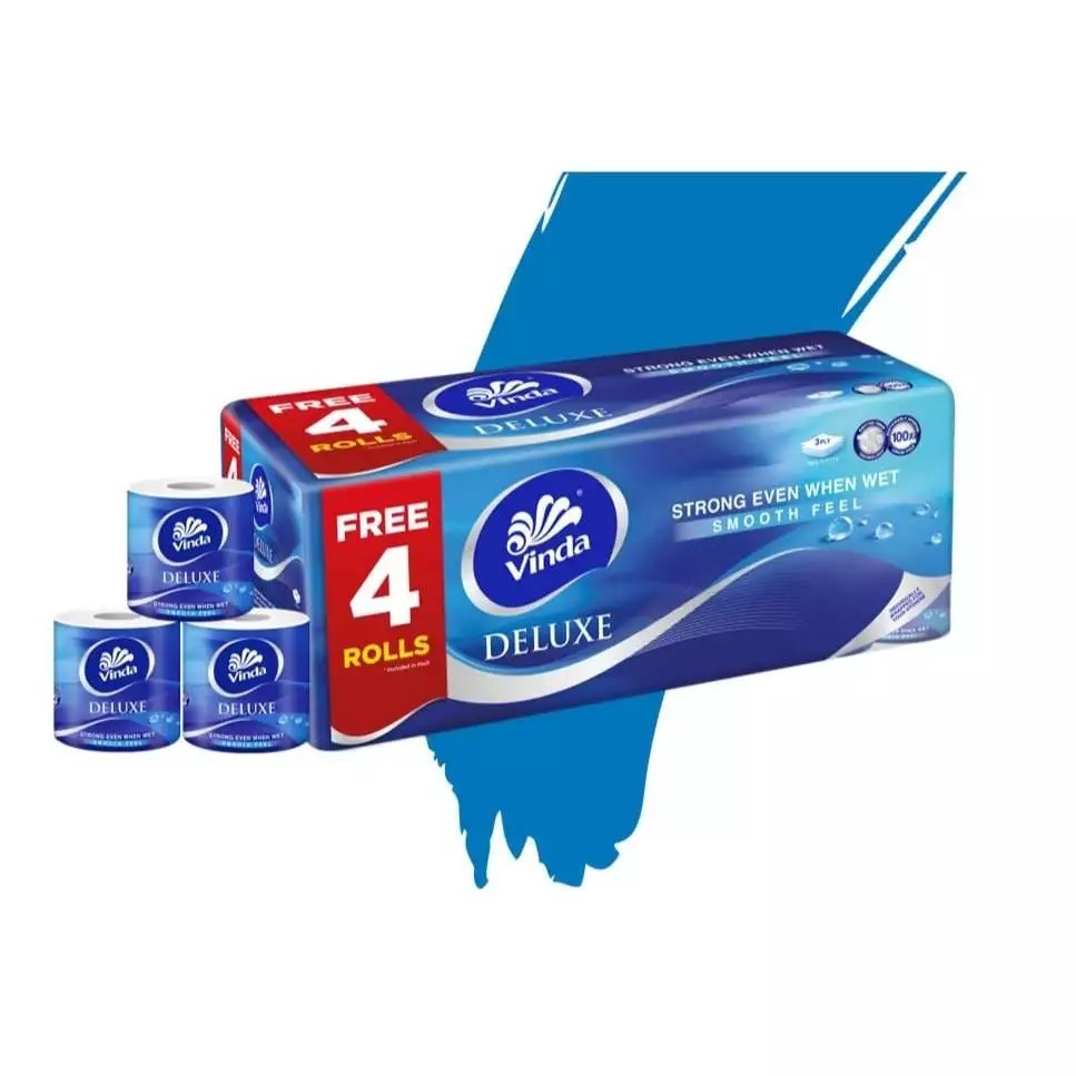 Vinda Deluxe Smooth Feel Toilet Tissue 16+4/20 Rolls | Shopee Malaysia