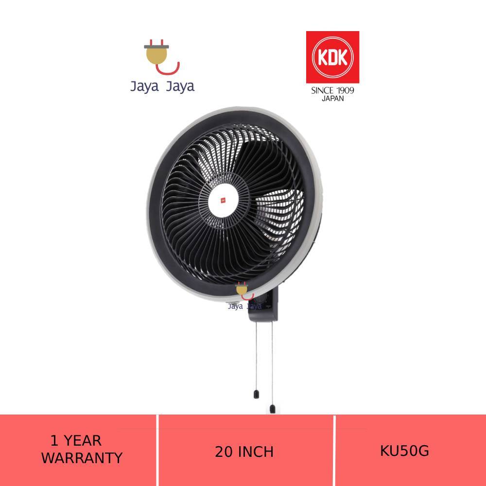 KDK KU50Y KU50G COMMERCIAL WALL FAN 50cm/20” WHITE DARK GREY Wall Fan ...
