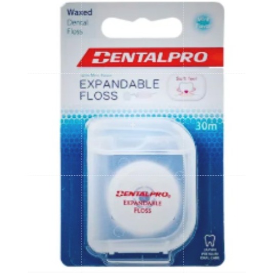 DENTALPRO WAXED EXPANDABLE FLOSS 30M, MINT | Shopee Malaysia