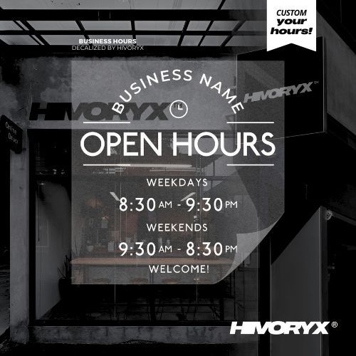 「D9」CUSTOM BUSINESS HOURS OPERATING TIME | WAKTU OPERASI GLASS DOOR ...