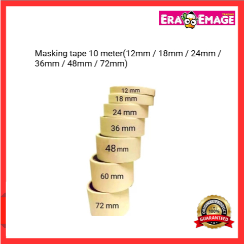 【READY STOCK】Masking Tape - 18mm 24mm 36mm 48mm 60mm 72mm Paper ...