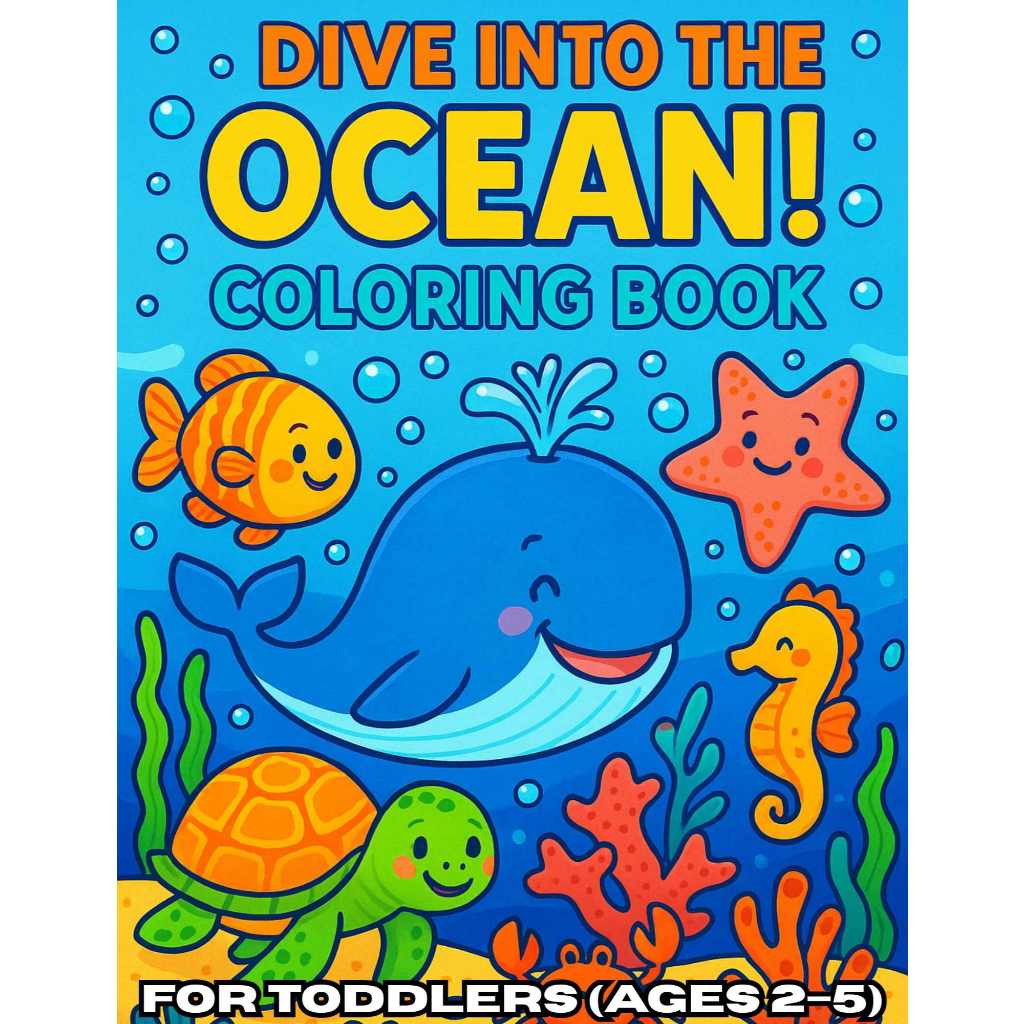 Xplore Kidzz Dive Into the Ocean Coloring Book for Toddlers | 25+ Fun ...
