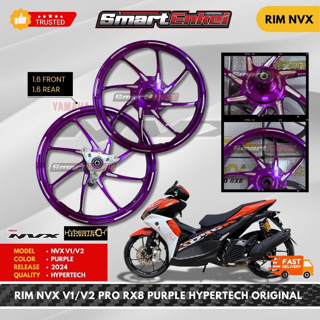 RIM NVX V1/V2 PRO RX8 PURPLE HYPERTECH ORIGINAL | Shopee Malaysia