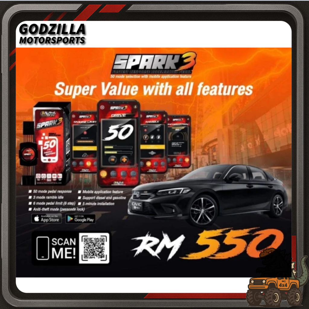 HONDA CITY HONDA CIVIC ALPHA TECH SPARK 3 PEDAL RESPONE THROTTLE ...