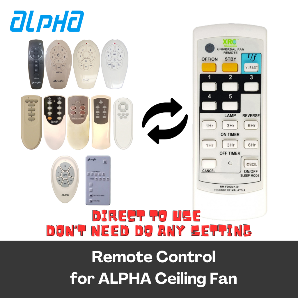 [READY STOCK | FAST SHIPMENT] Universal Fan Remote Control ALPHA ...