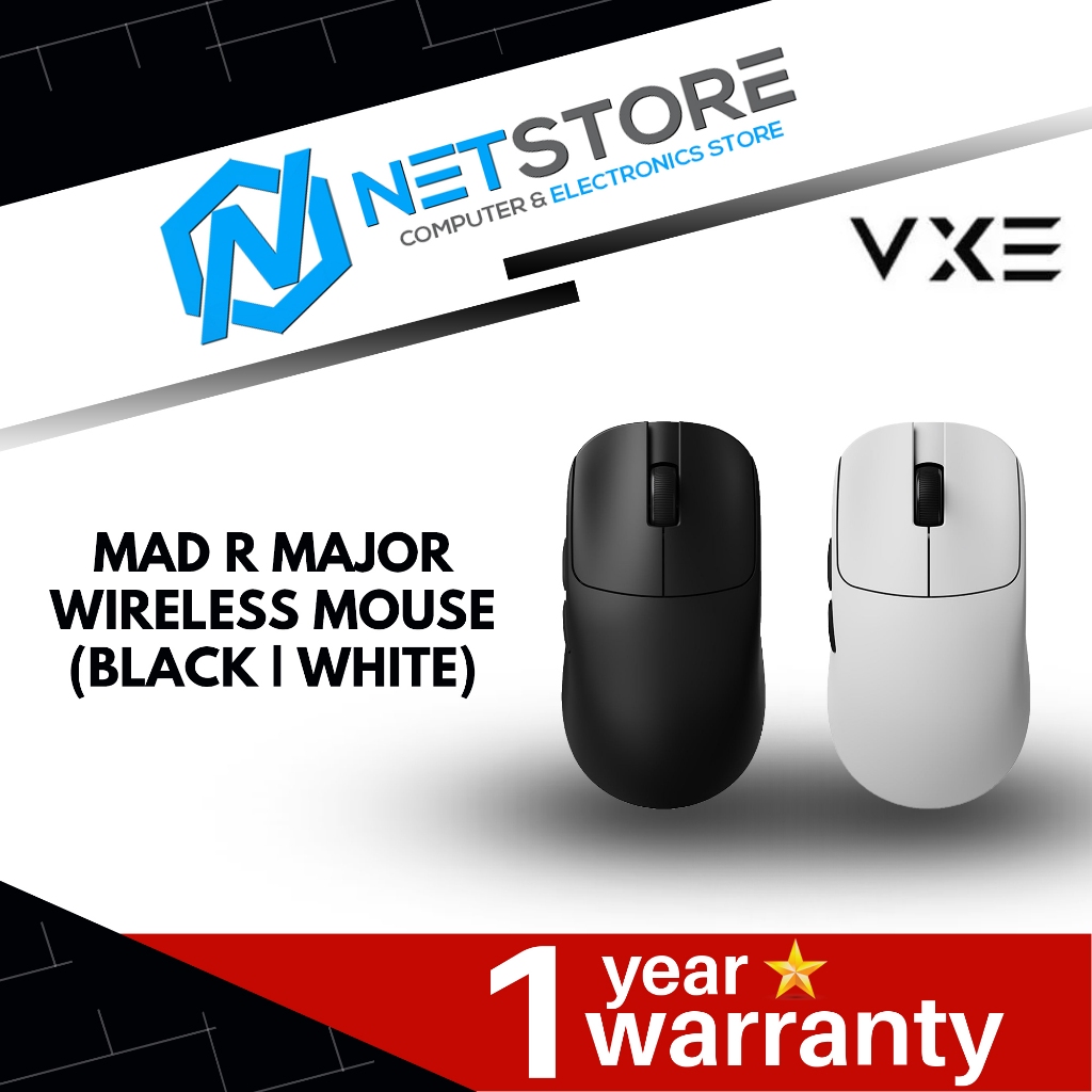 VXE MAD R MAJOR WIRELESS MOUSE - (BLACK | WHITE) | Shopee Malaysia
