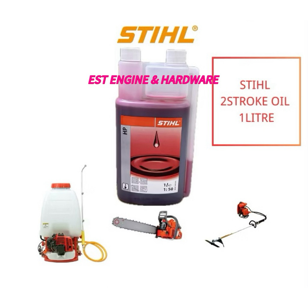 STIHL 2T Two Stroke Oil 1Liter (Minyak 2T) - 2 Stroke Engine - Brush ...
