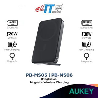 Aukey PB-MS06 10000mAh | PB-MS05 6700mAh MagFusion Qi2 Magnetic Wireless Charging Powerbank
