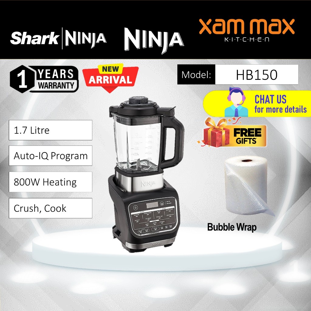 Ninja HB150 (1.7L) 10 Auto-iQ Programs Foodi Blender & Soup Maker ...