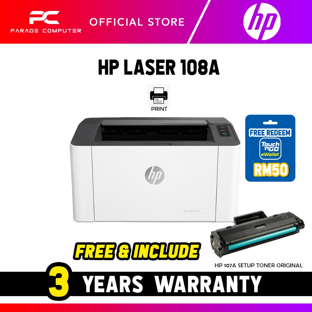 HP LASER 108A / 108W PRINTER (MONOCHROME) | Shopee Malaysia