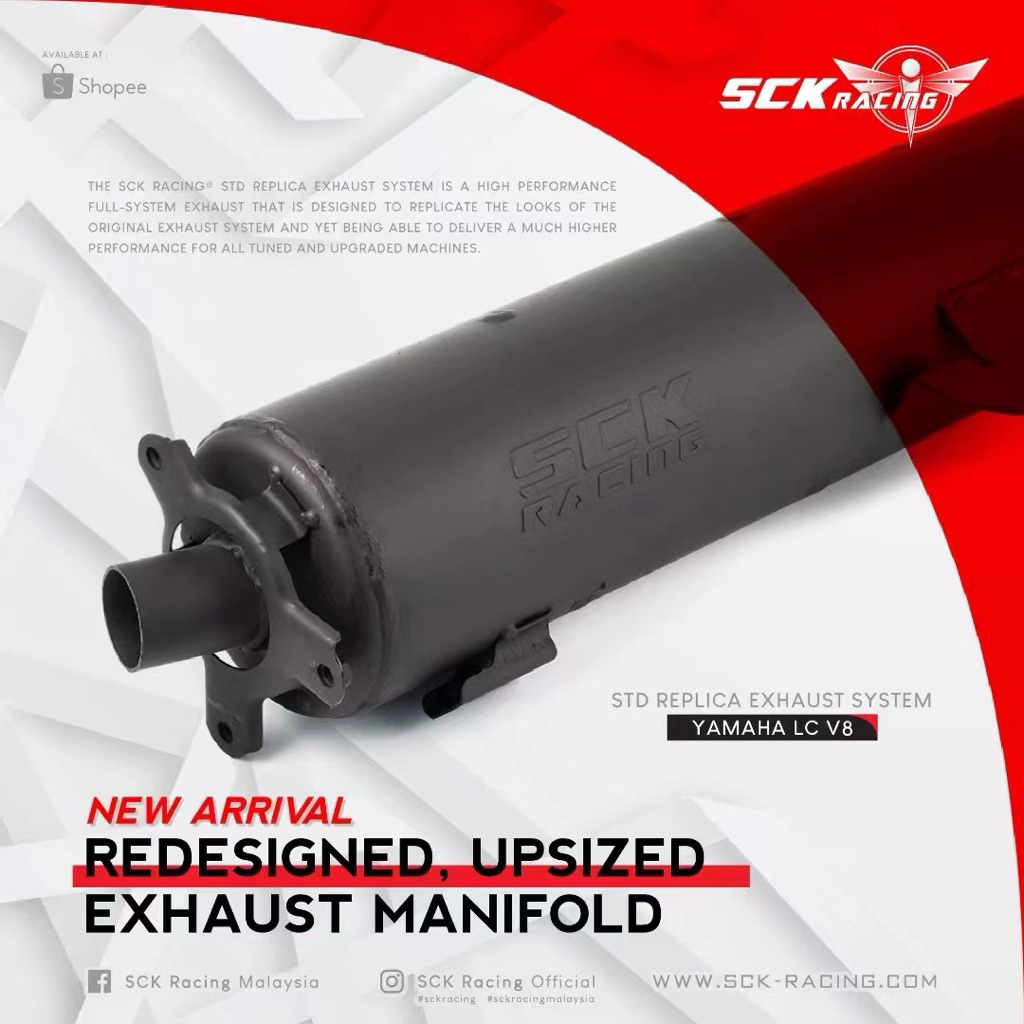 SCK RACING BACK PRESSURE STANDARD REPLICA EXHAUST SYSTEM LC135 4S 5S V8 ...