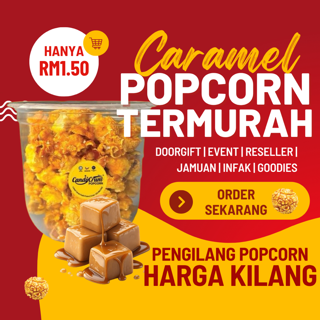 Candycrum Caramel Popcorn Cup 12oz - Popcorn Goodies | Popcorn Viral ...