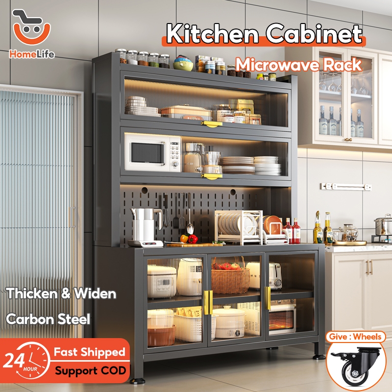 Rak Kabinet Dapur Kitchen Cabinet Rack Microwave Oven Storage Rack ...