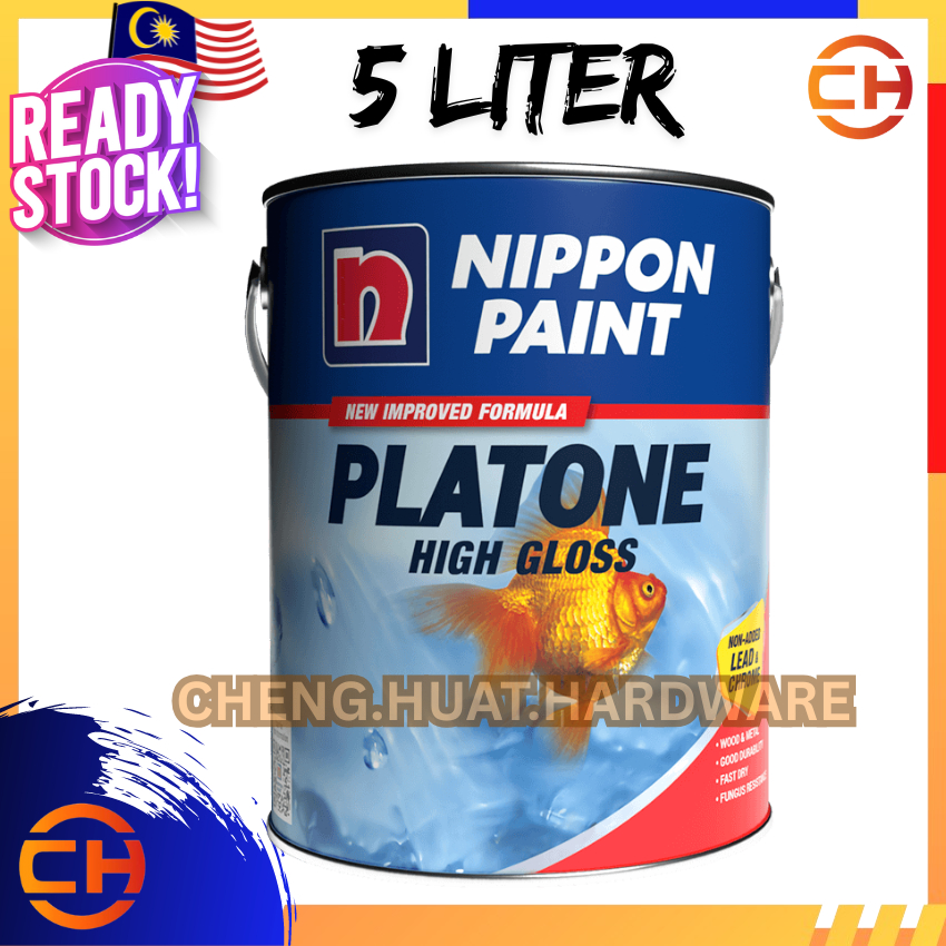 NIPPON PAINT PLATONE HIGH GLOSS 5 LITER - WOOD & METAL, EXTERIOR ...