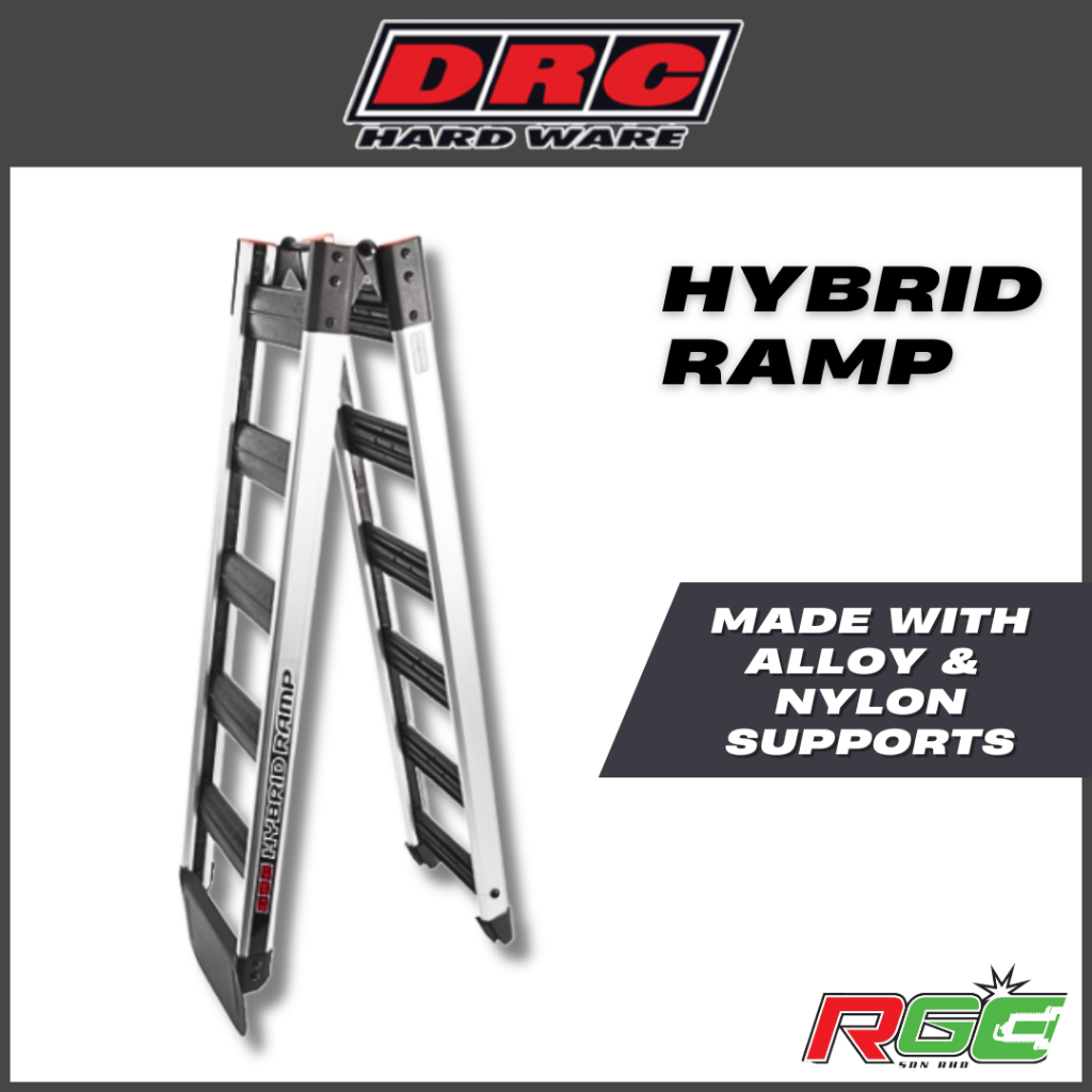 DRC Hybrid Ramp Silver 180 CM Motocross Foldable Ramp Motorcycle Ramp ...