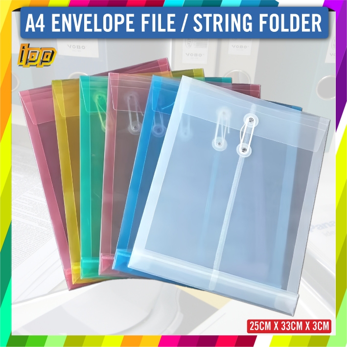 A4 Envelope FIle / A4 String Folder / A4 Size Rope Document File ...