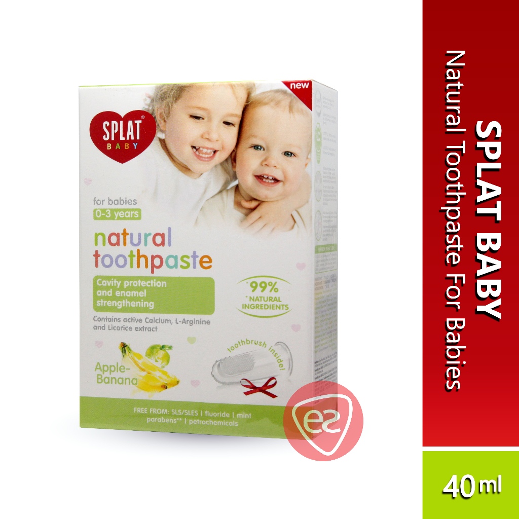 Splat Baby Natural Toothpaste (Apple-Banana) 40ml (For 0-3 years) With ...