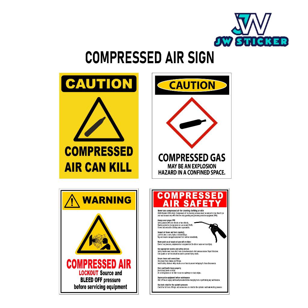 Compressed Air Signage Compressed Air Can Kill Danger Sign Beware Of ...