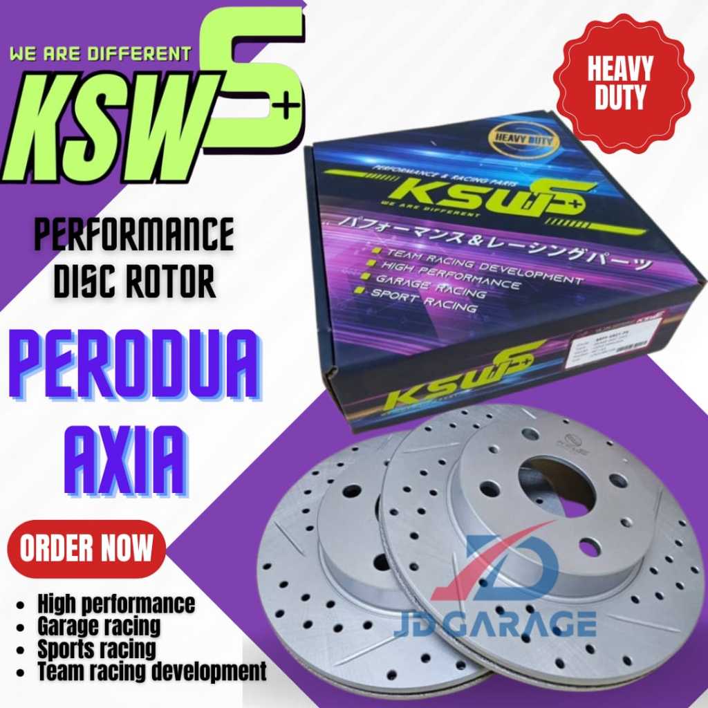 PERODUA AXIA 2014-2022 KSW S+ PERFORMANCE FRONT DISC ROTOR(1 PAIR ...