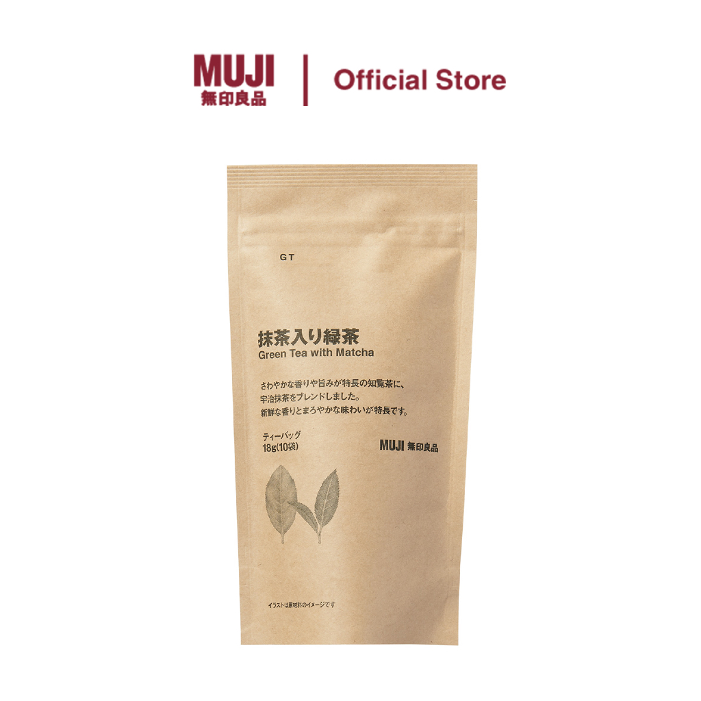 [NEW ARRIVAL] MUJI Green Tea with Matcha 18g (1.8g x 10 bags) | Shopee ...