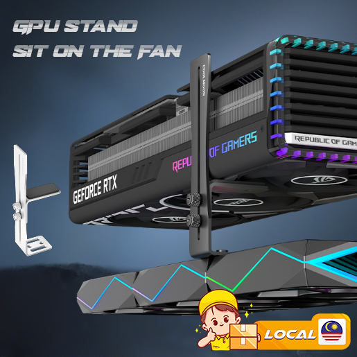 Coolmoon Aluminum GPU Support Sit On the Fan Adjustable Graphic Card ...