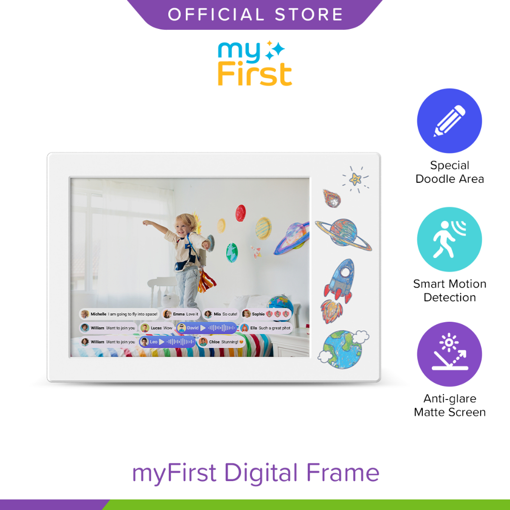 myFirst Frame Doodle 9-Inch Digital Photo Frame Designed for Family ...