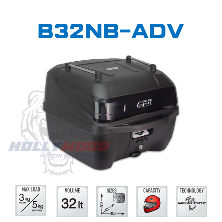 box motor center givi box sizes GIVI BOX B32N B32NB ADV BOLD 32 LITER MONOLOCK LC135 Y15ZR HONDA