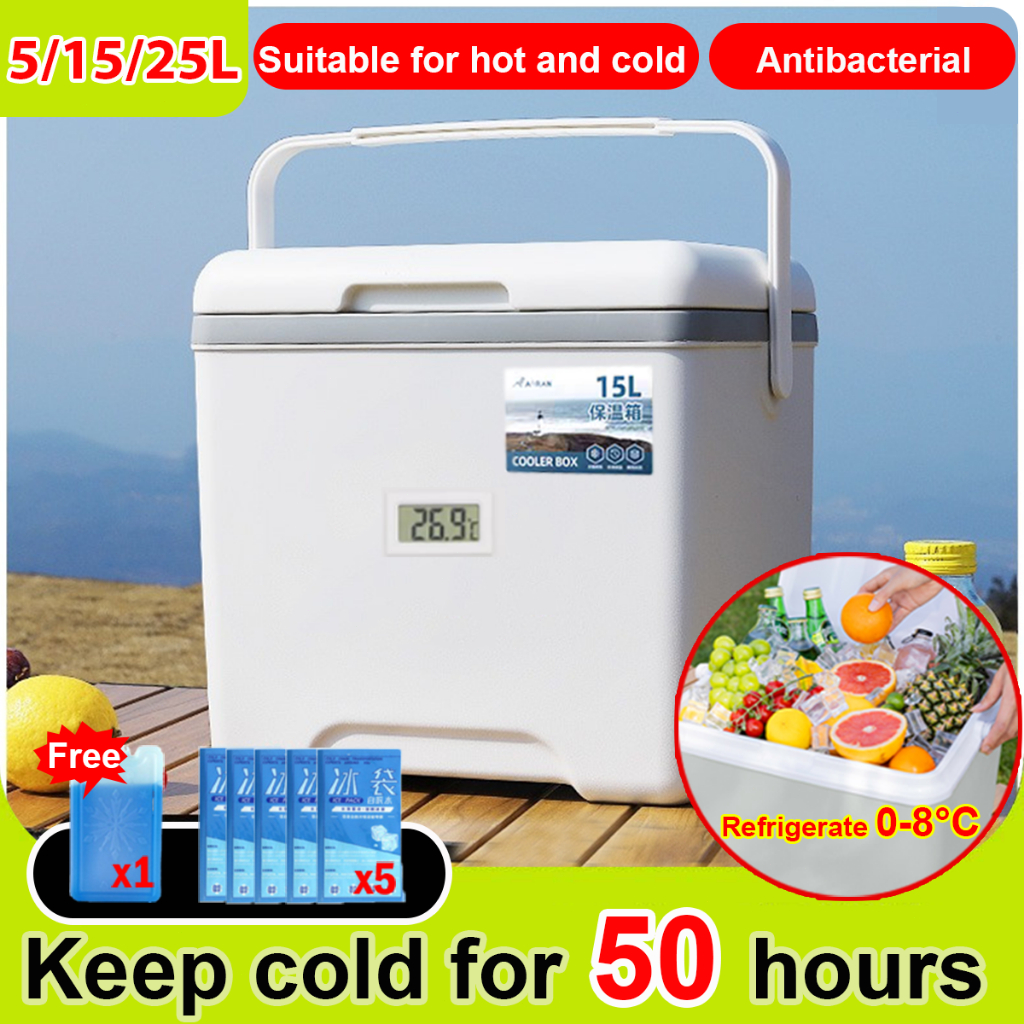 🔥Refrigerate for 48 hours🔥 6/15/25L Kotak Penyejuk Cooler Box Outdoor ...