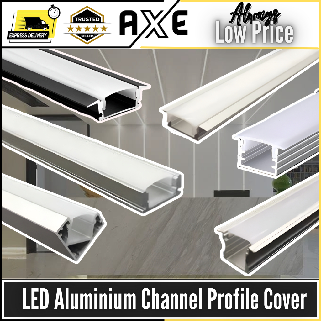 (1M/1.5M) LED Channel Aluminium Casing Profile Track Housing Aluminium ...
