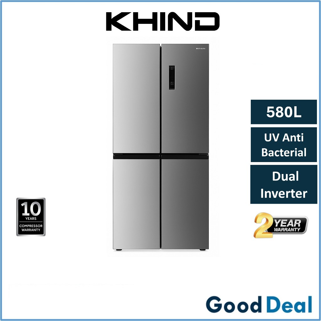 Khind RFM580A 580L Inverter Multi Door Refrigerator Peti Sejuk Fridge ...
