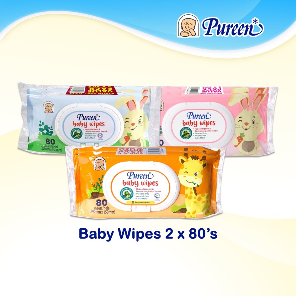 Pureen Baby Wipes (2 x 80's) | Shopee Malaysia