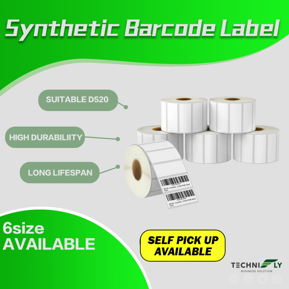 Synthetic Barcode Label Thermal Sticker Barcode Price Label Product ...